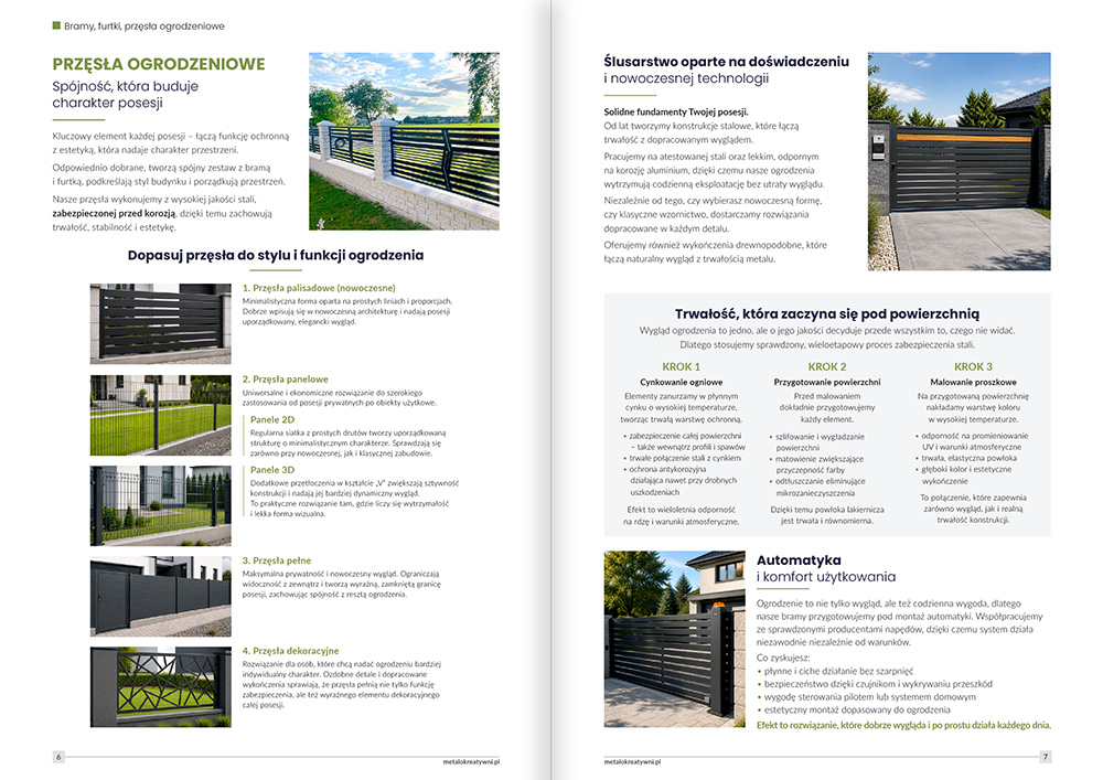 Zdjęcie wnętrza katalogu reklamowego MetaloKreatywni